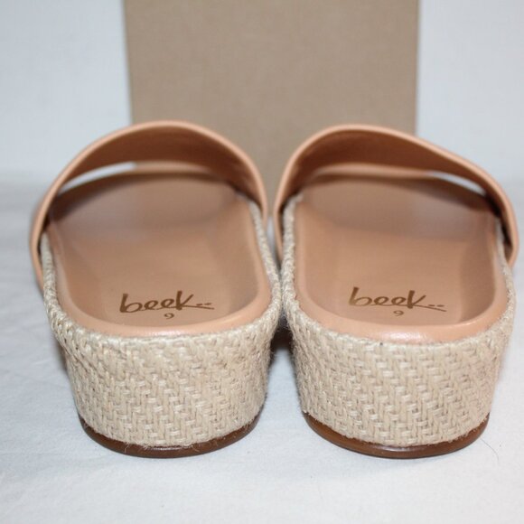 NWB Beek Pelican Beach Mini Platform Flats Slides Slip Ons Sandals 9 - Picture 5 of 5